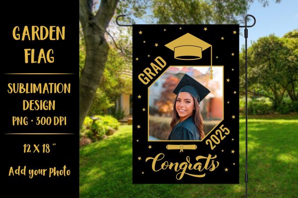 Graduation Class of 2025 Garden flag sublimation design on Sale