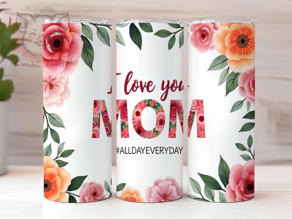 Elegant Floral Rose Mother s Day Tumbler, Rose Flower Tumbler Wrap, 20oz Skinny Tumbler Design, Mother’s Day Sublimation Wrap, Floral Mom Tumbler Design, Mom Gift Tumbler Wrap Cheap