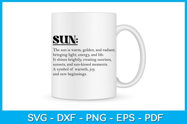 Sun Words SVG PNG PDF Cut File For Discount - Image 3