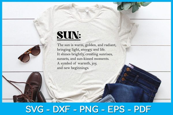 Sun Words SVG PNG PDF Cut File For Discount - Image 2
