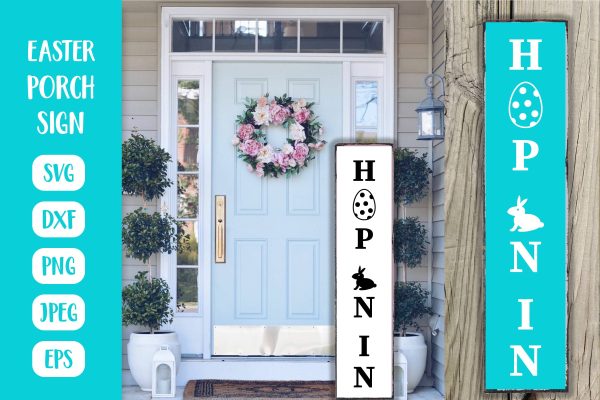 Easter Porch Sign. Hop on in Vertical Sign. Welcome SVG Hot on Sale