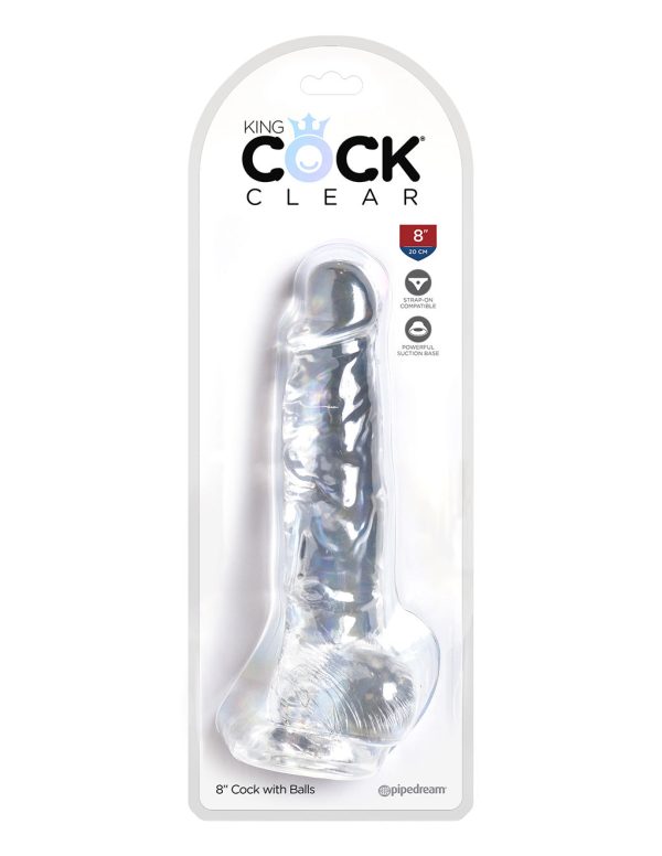 King Cock 8 Inch Suction Cup Dildo with Balls For Cheap - Image 4