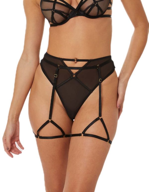 HUSTLER® Naya Garter Belt Black Cheap