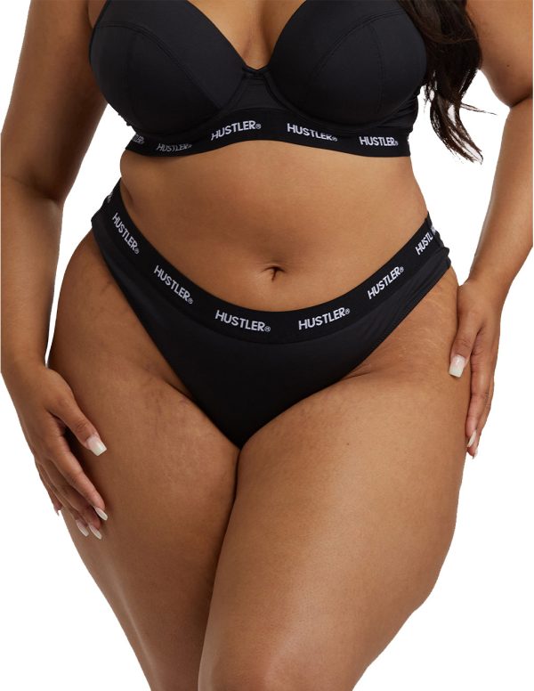 HUSTLER® Logo Thong Black Online - Image 2