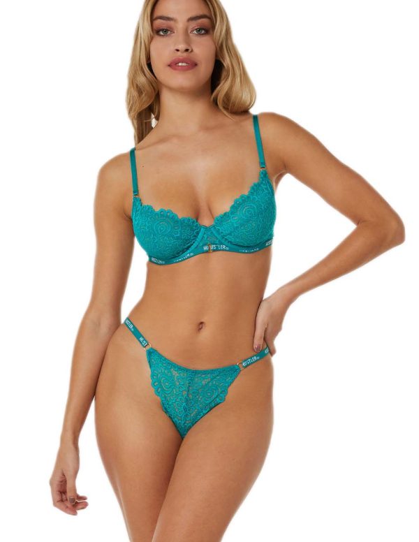HUSTLER® Slim Logo High Waist Thong Cheap