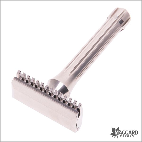 Blackland Razors Blackbird Stainless Steel Open Comb DE Safety Razor with 85mm Handle, Machined Finish For Sale