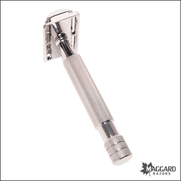 Above the Tie S1 Slant Stainless Steel Closed Comb DE Safety Razor with 90mm Handle, Polished Finish Online Hot Sale - Image 2