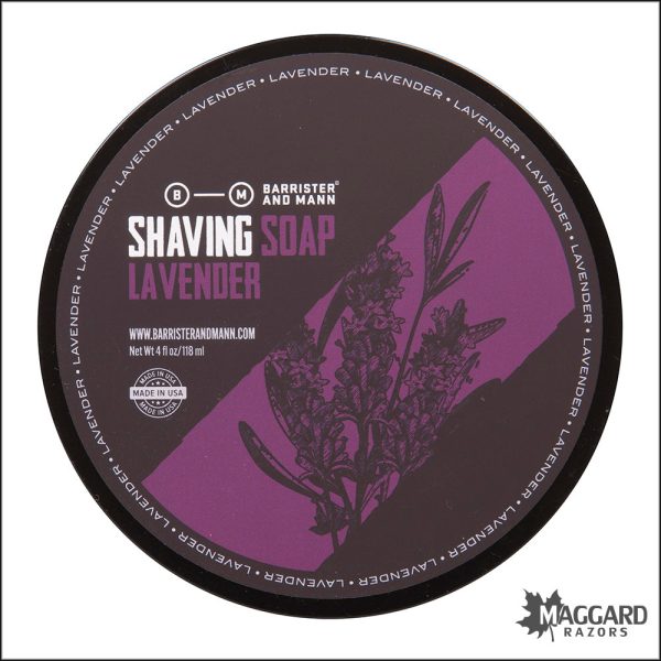 Barrister and Mann Lavender Shaving Soap, 4oz - Omnibus Base Fashion