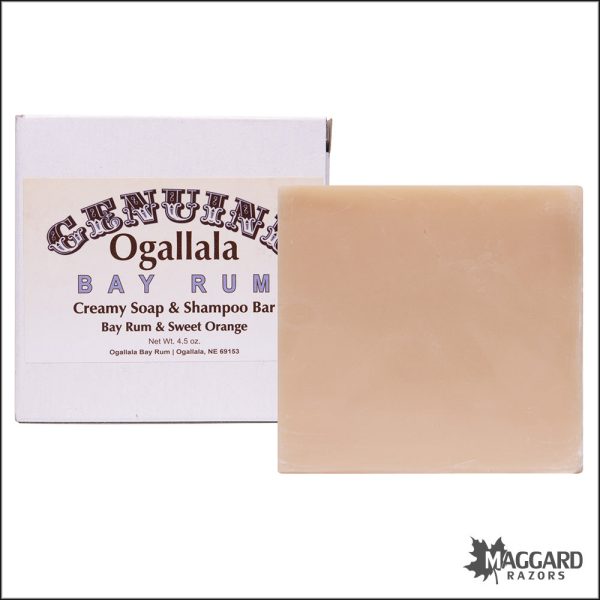 Ogallala Bay Rum and Sweet Orange Bath Shampoo Bar, 4.5oz Supply