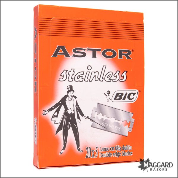 Bic Astor Stainless Steel Double Edge Razor Blades, 100 Blades Discount