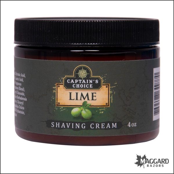 Captain s Choice Lime Artisan Shaving Cream, 4oz Online Hot Sale
