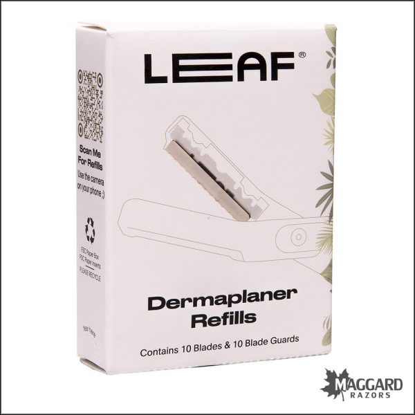 Leaf Dermaplaner Tool Refills, 10 Blades and 10 Blade Guards Online Hot Sale